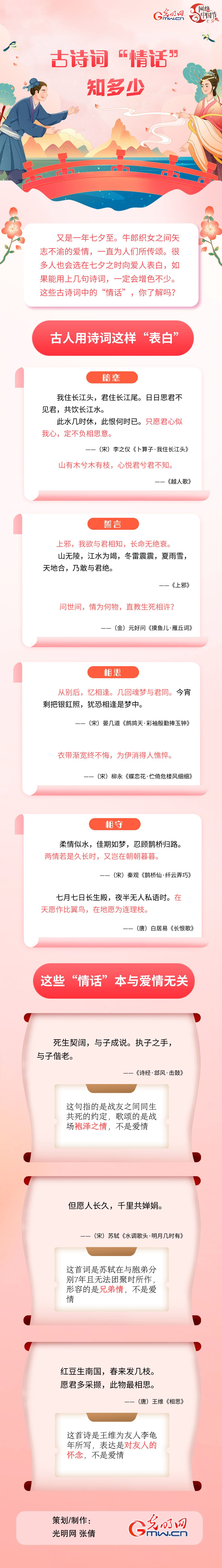 【網絡中國節·七夕】古詩詞“情話”知多少