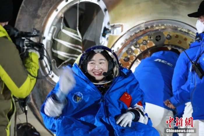 圖為航天員劉洋。孫海英 攝