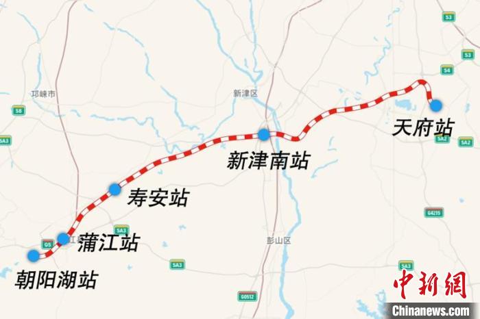 成都鐵路樞紐天府至朝陽湖段線路圖?！F集團供圖