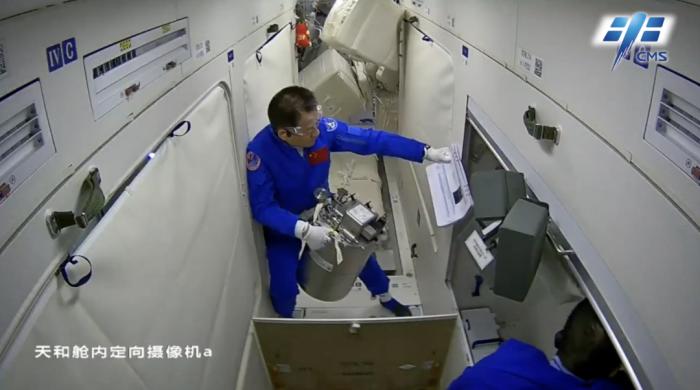 核心艙衛生區。圖片來源：中國載人航天工程辦公室官方微信