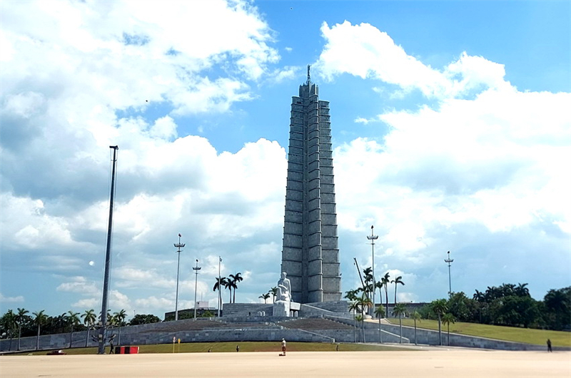 革命廣場地標式建筑——革命領袖和詩人何塞.馬蒂紀念碑。于世文攝
