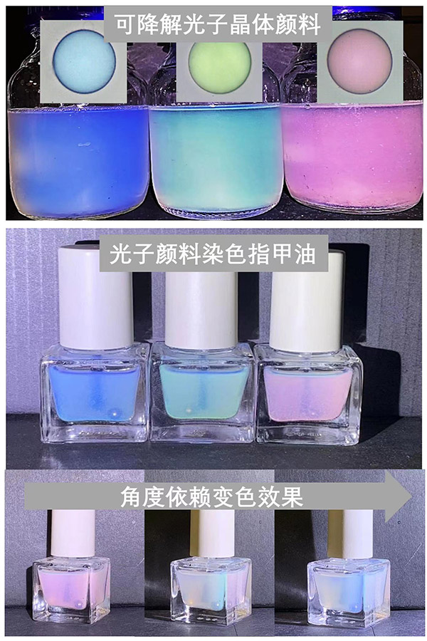 天津大學宋東坡課題組成功研發具有靚麗結構色的光子晶體顏料。 天津大學供圖