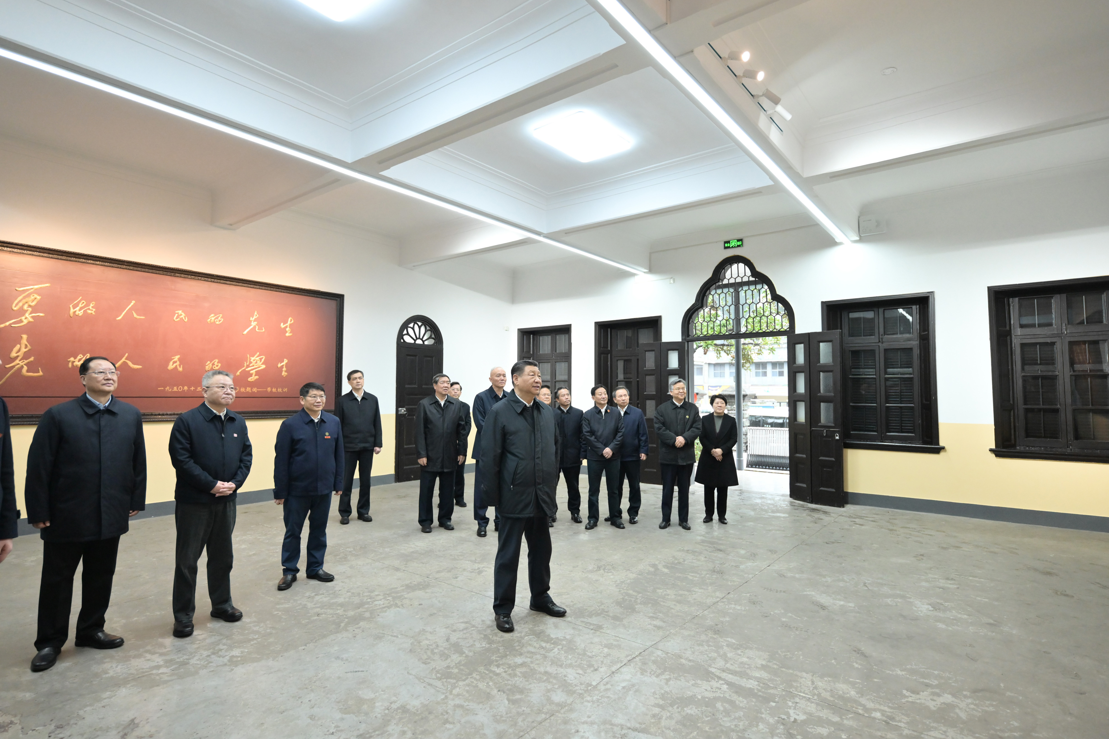 3月18日，習近平總書記在湖南第一師范學院（城南書院校區(qū)）考察。