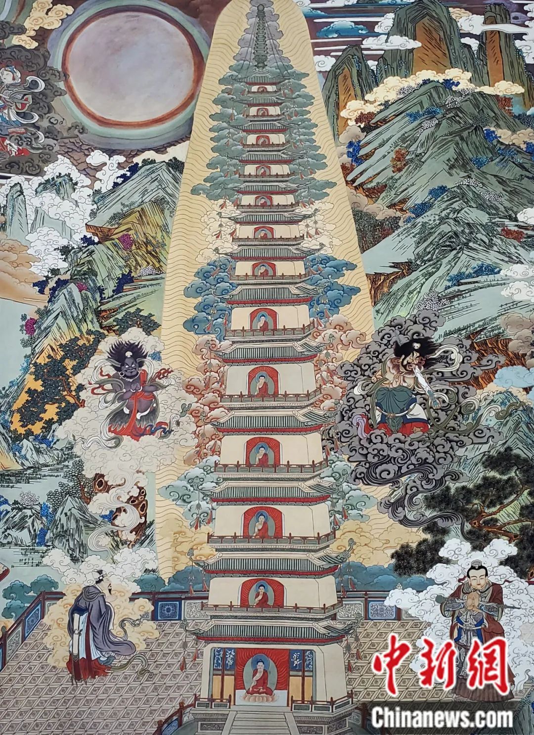 臨摹、補(bǔ)繪的青海瞿曇寺壁畫(huà)。受訪者 供圖
